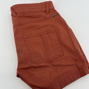 PrAna Rust Orange Cotton Stretch Hike Active 4 Pocket Chino Short Women 8